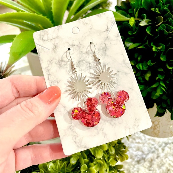 Sparkle Mickey Starburst Earrings - Picture 5 of 6